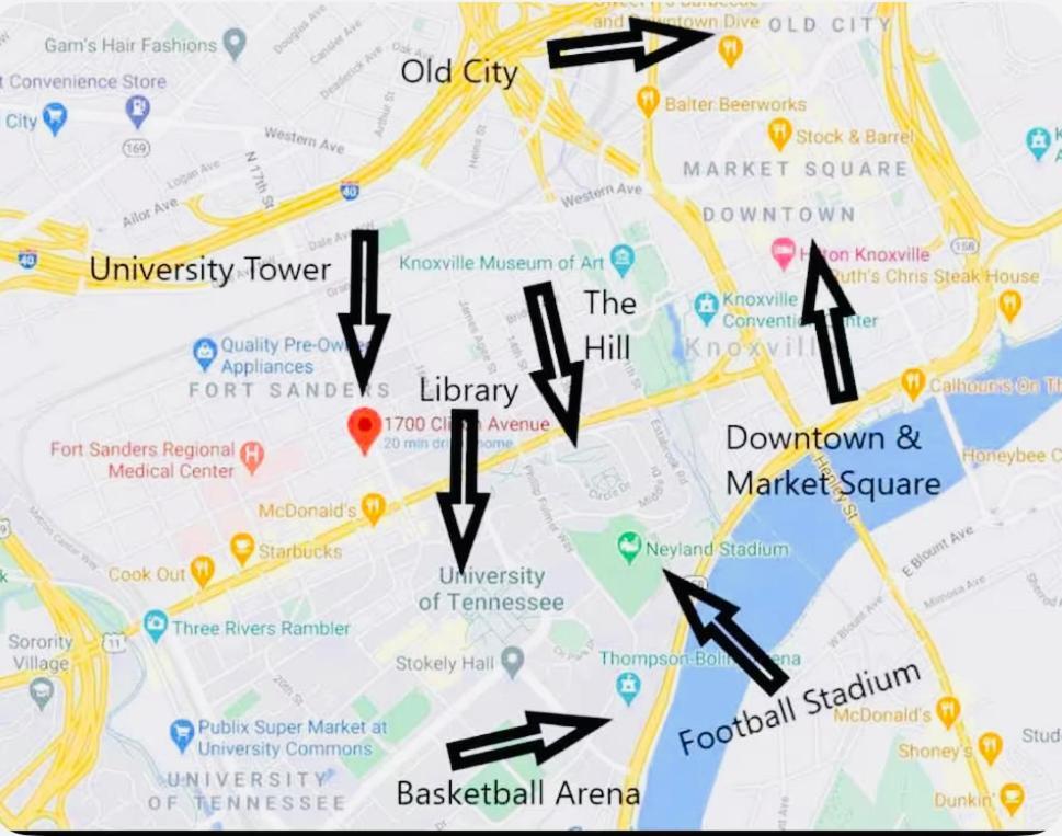 Condo Close To Stadium And Free Parking 녹스빌 외부 사진